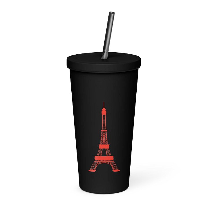 Eiffel Tower Red Stylized Insulated Tumbler product image (1)