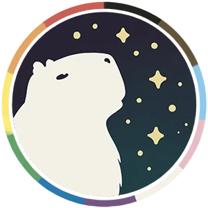 sticker : starry capy - rainbow flags product image (1)