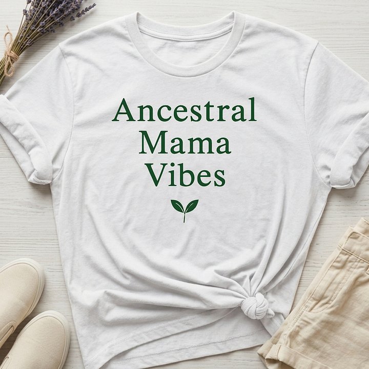 Heritage Goods: "Ancestral Mama Vibes" Organic T-Shirt product image (1)
