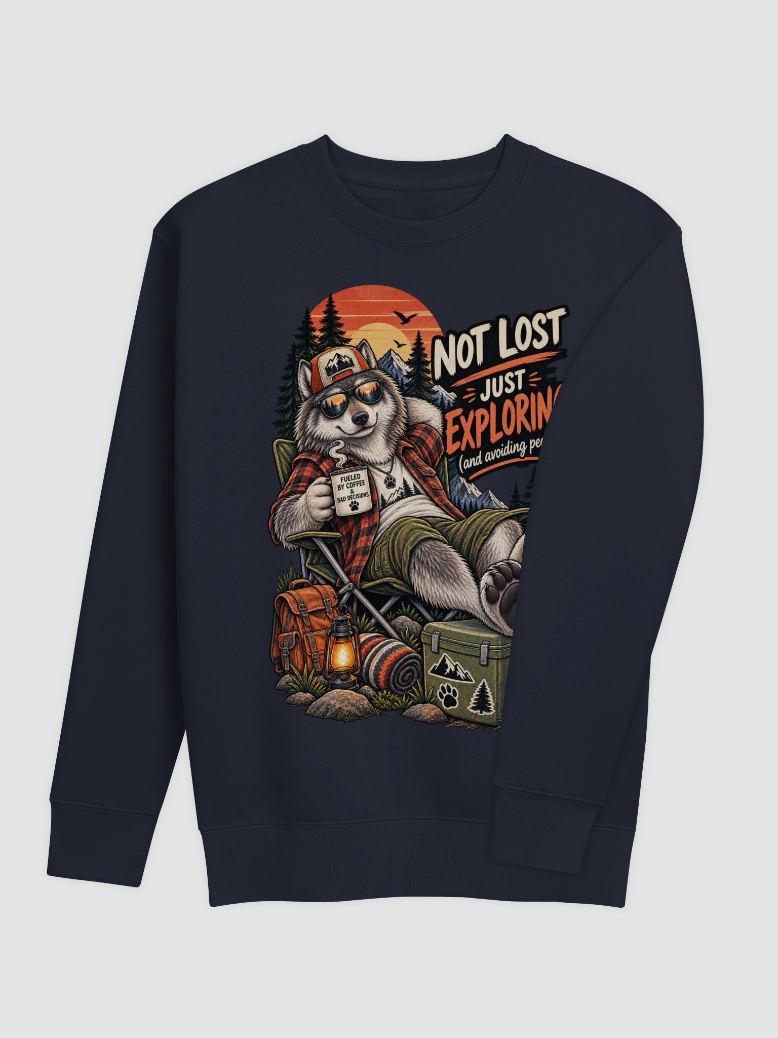 Not Lost Just Exploring - Sarcastic Funny Animal Lover Sweatshirt product image (4)