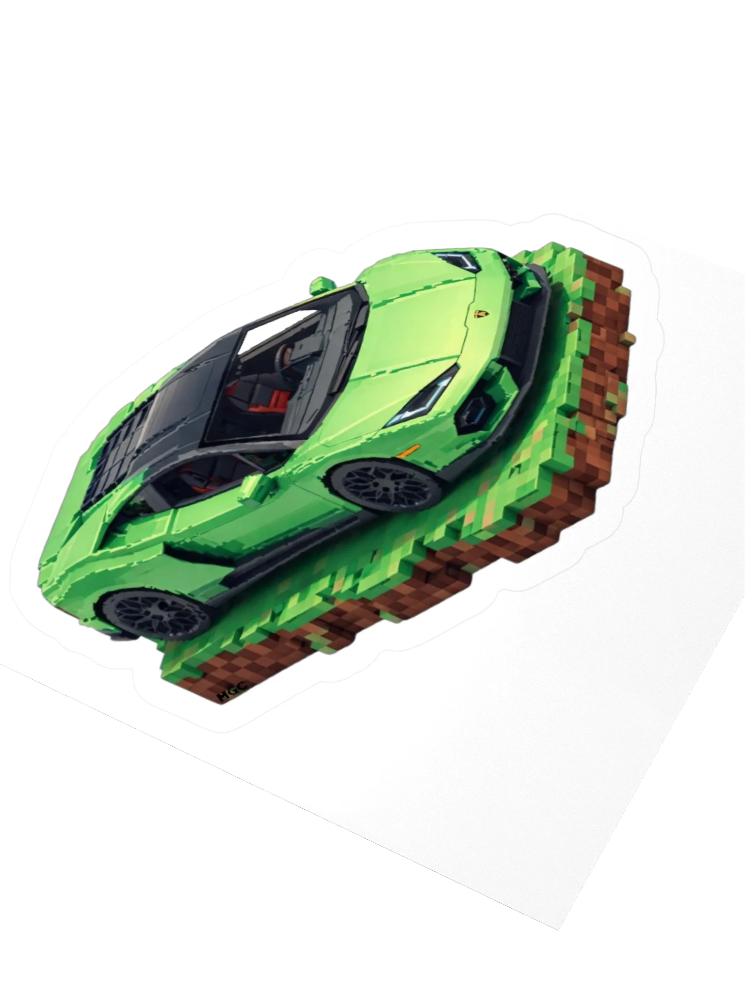 Green Lamborghini Temerario Sticker (Pixel, Retro, Minecraft) product image (7)