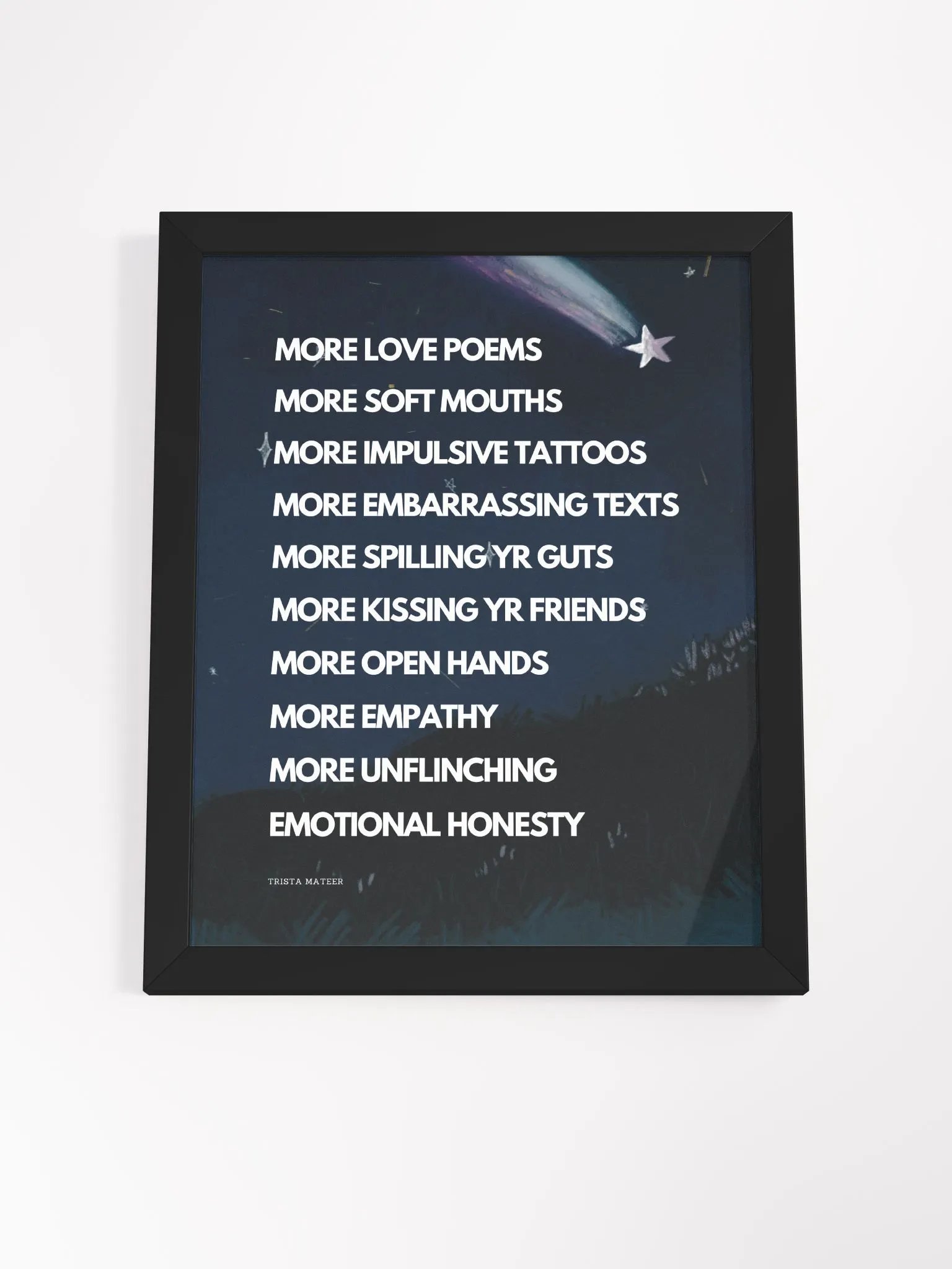 More Love Poems Framed Art Print (Night) product image (4)
