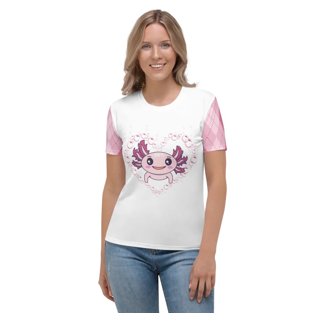 Pink And White Axolotl T-Shirt product image (1)