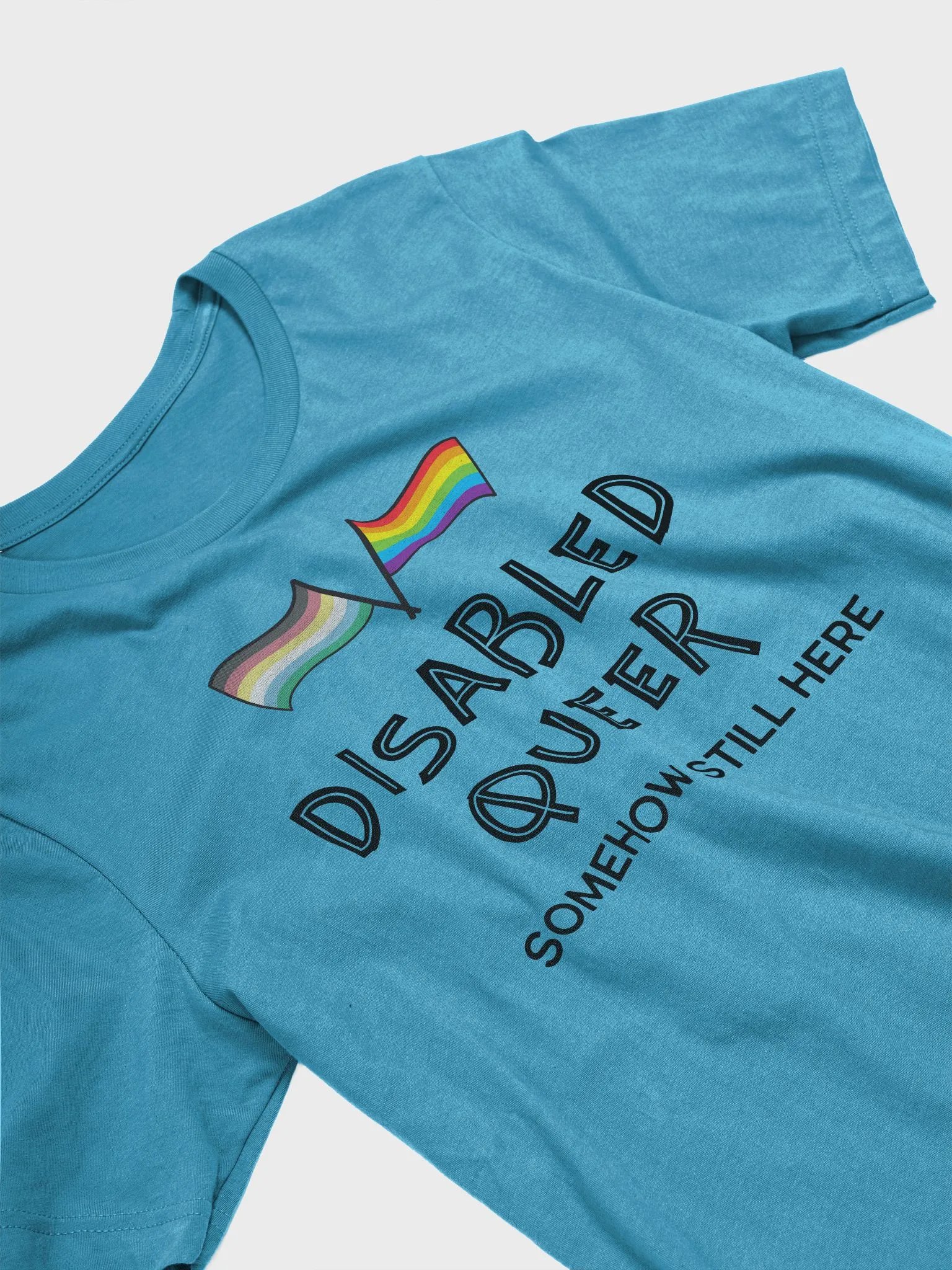 Disabled Queer Still Here supersoft t-shirt product image (3)