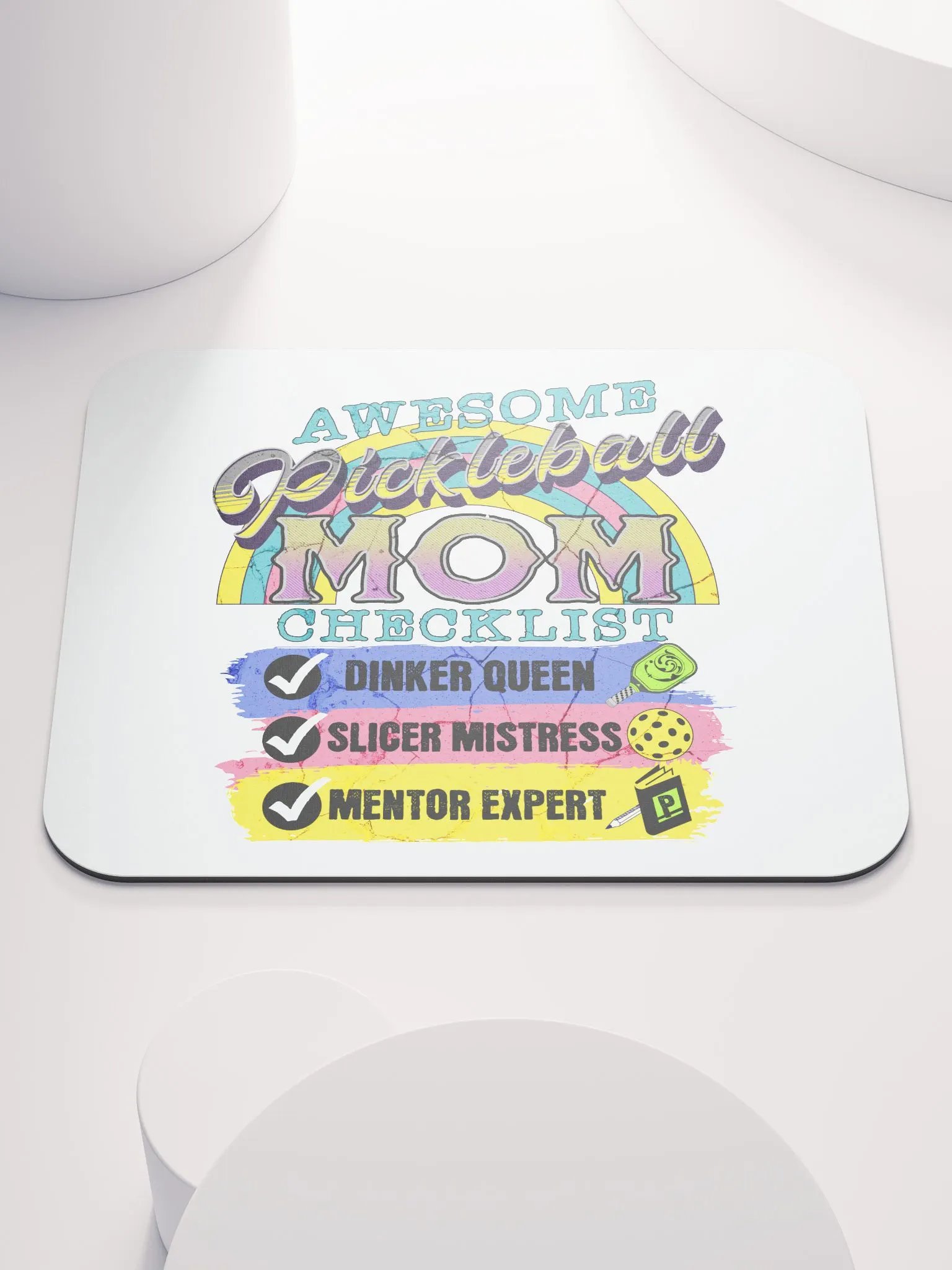 Mom Checklist Pickleball Mouse Pad product image (1)