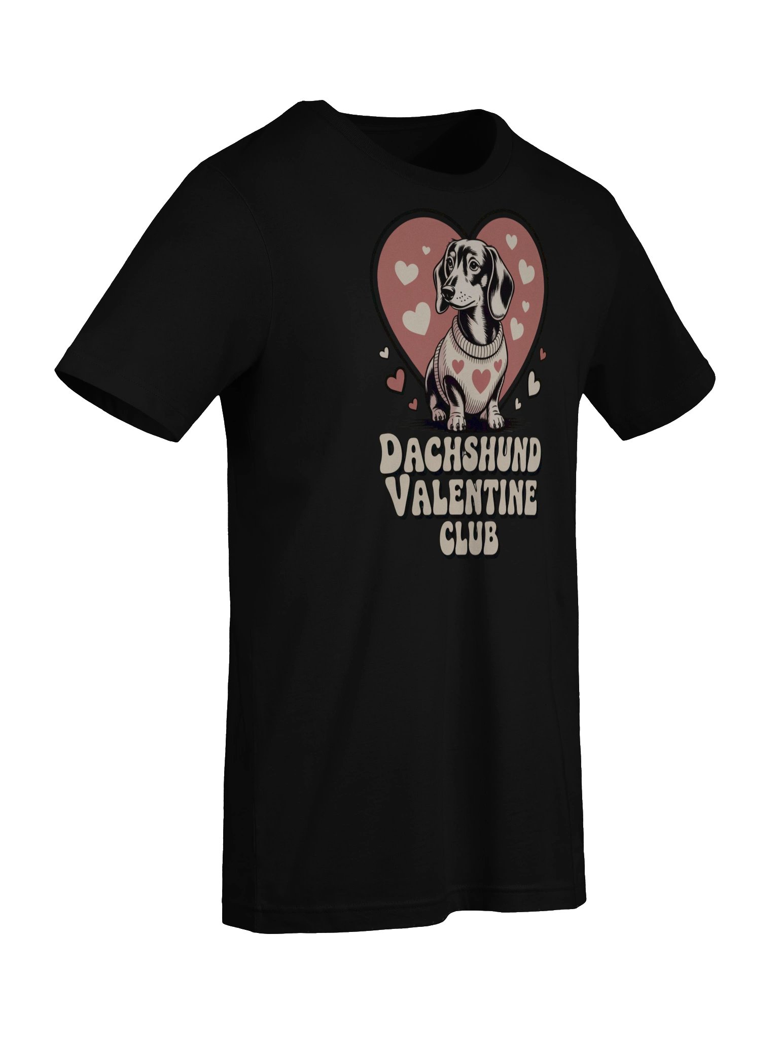 Dachshund Valentine Club Shirt – Retro Valentine Dachshund Dog Lover Tee product image (9)
