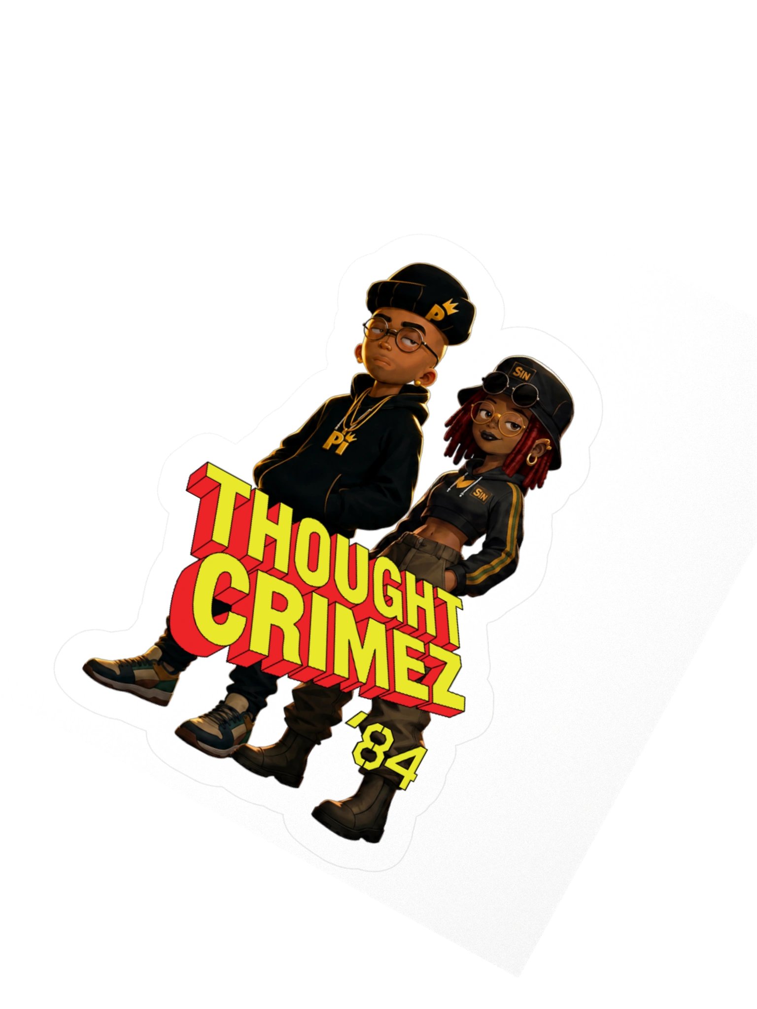 Thought Crimez ’84 DYNAMIC DUO Streetwear Sticker product image (4)