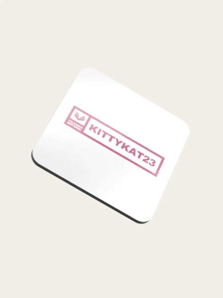 Kittykat23 Cork Coaster - White product image (1)