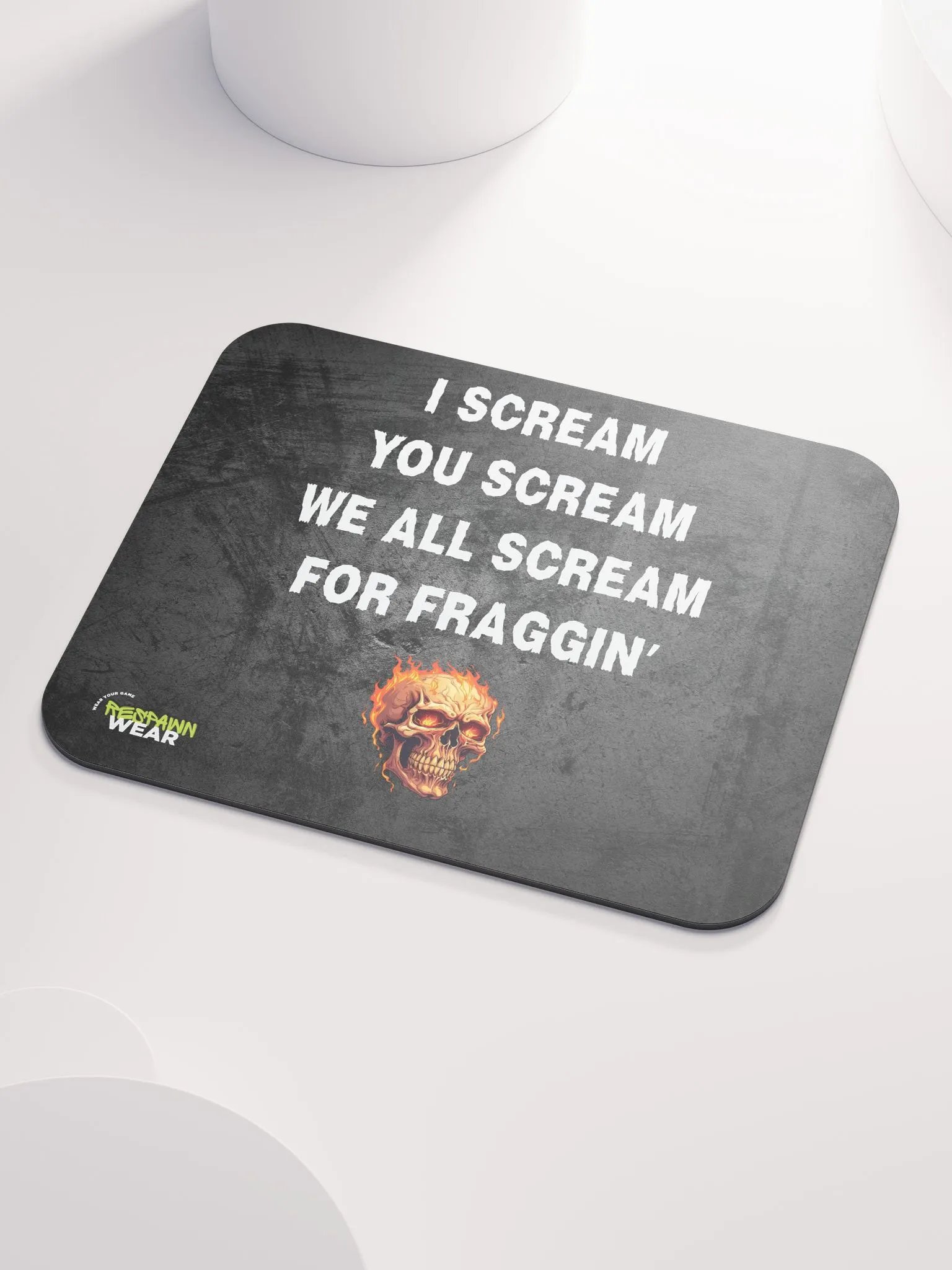 Flaming Skull Classic Mouse Pad product image (3)