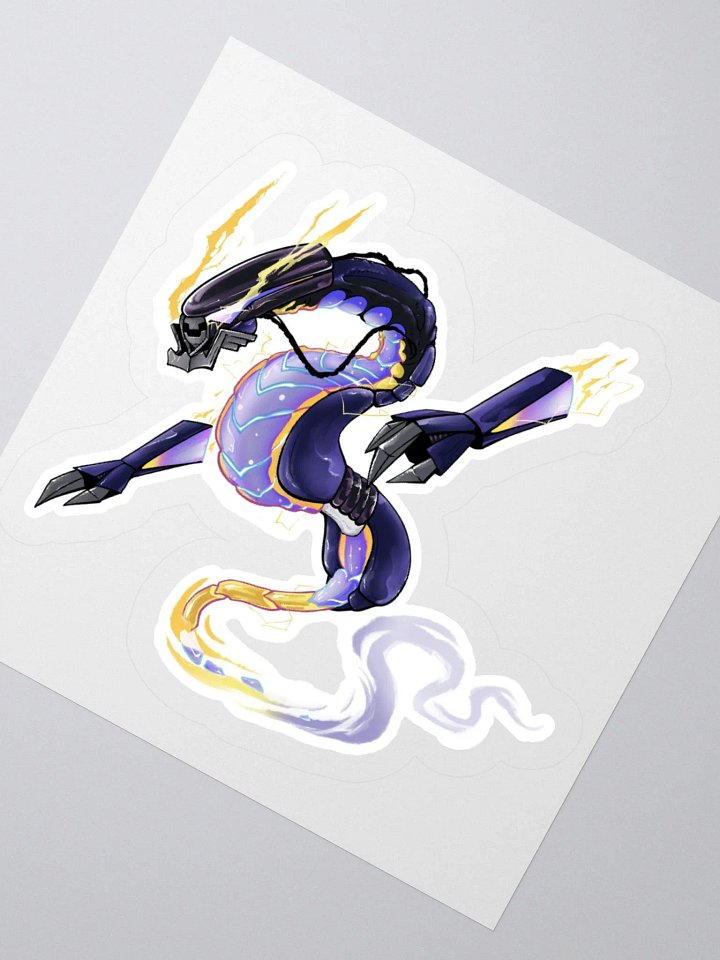 Electric Dragon Kiss Cut Sticker product image (2)