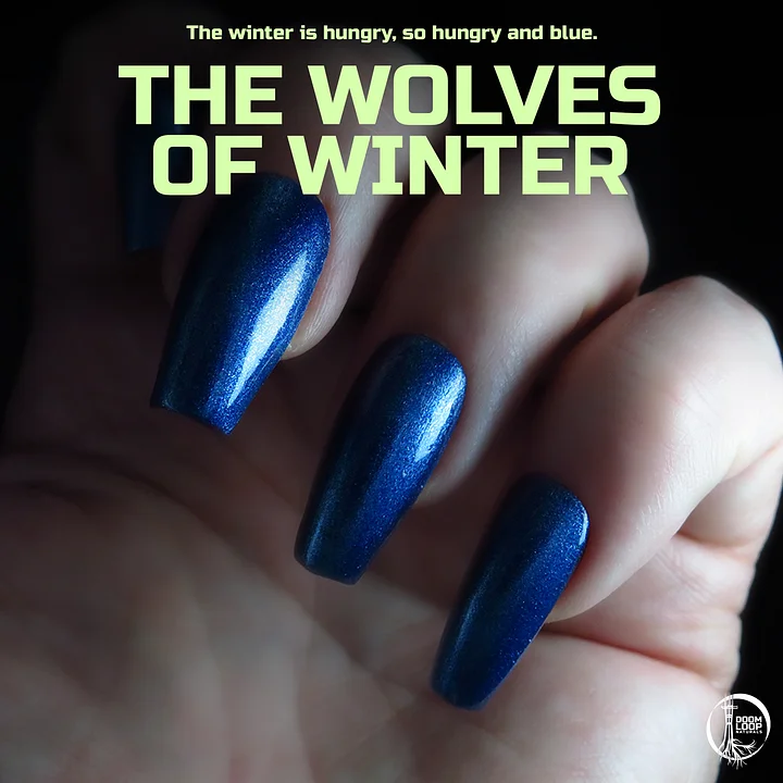 THE WOLVES OF WINTER - Deep Blue Shimmery Semi-Metallic Nail Polish product image (1)