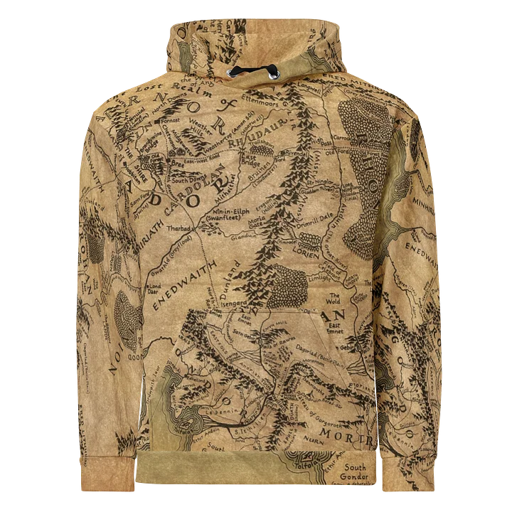 Middle-earth Map Textured Unisex Hoodie product image (1)