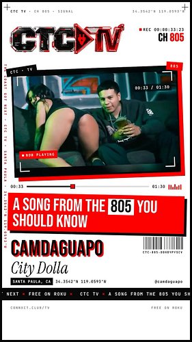 Have you heard “City Dolla” by CamDaGuapo?

A song from the 805 you should know 🔌 Straight out of Santa Paula. Tap in with @c...