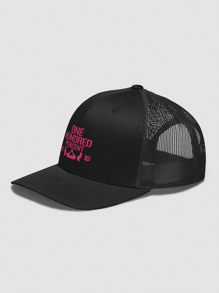 QSHW 100% (ONE HUNDRED PERCENT) EMBROIDERED LOGO RETRO TRUCKER HAT product image (2)