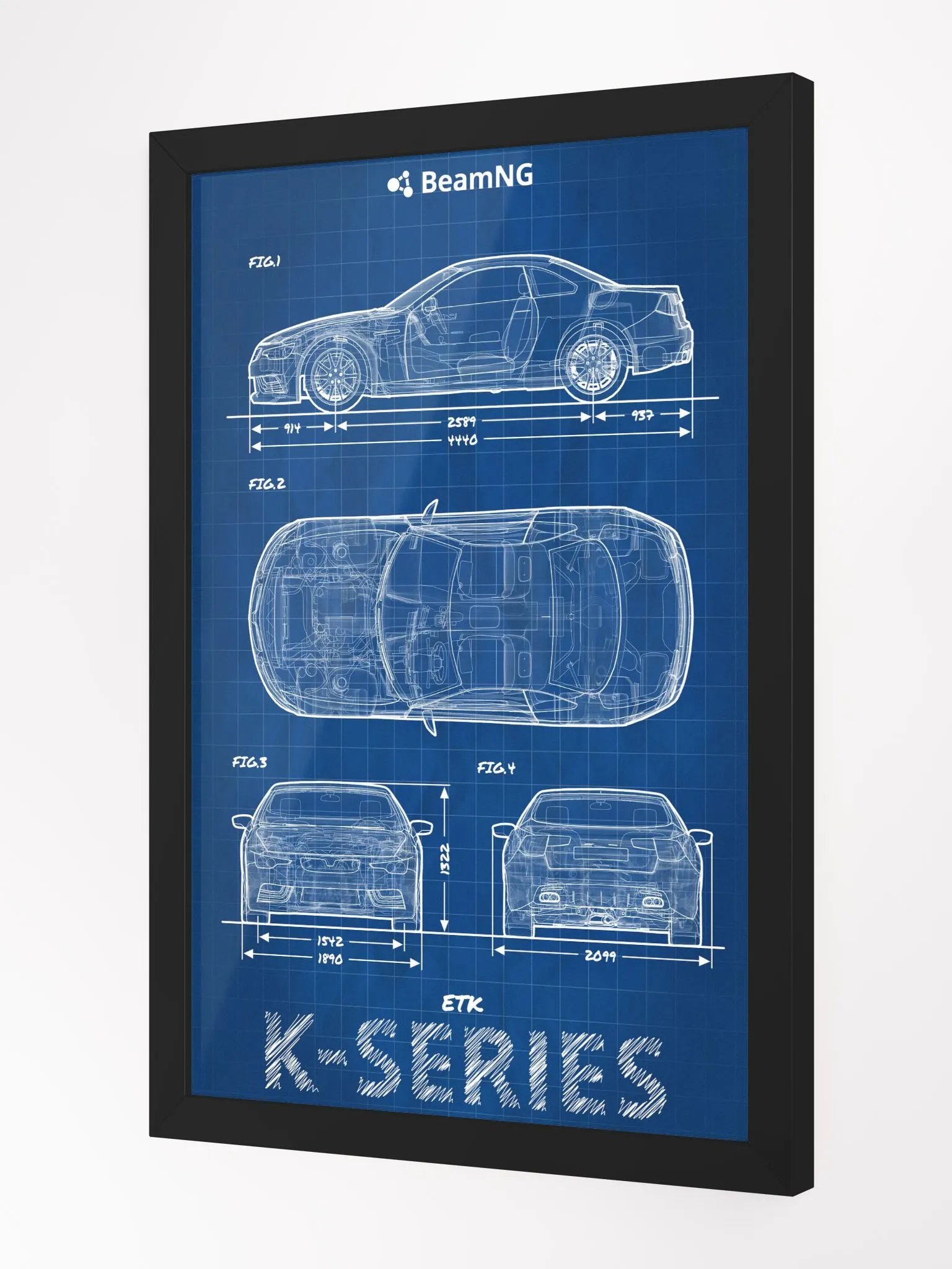 Framed Poster: ETK K-Series Blueprint product image (3)