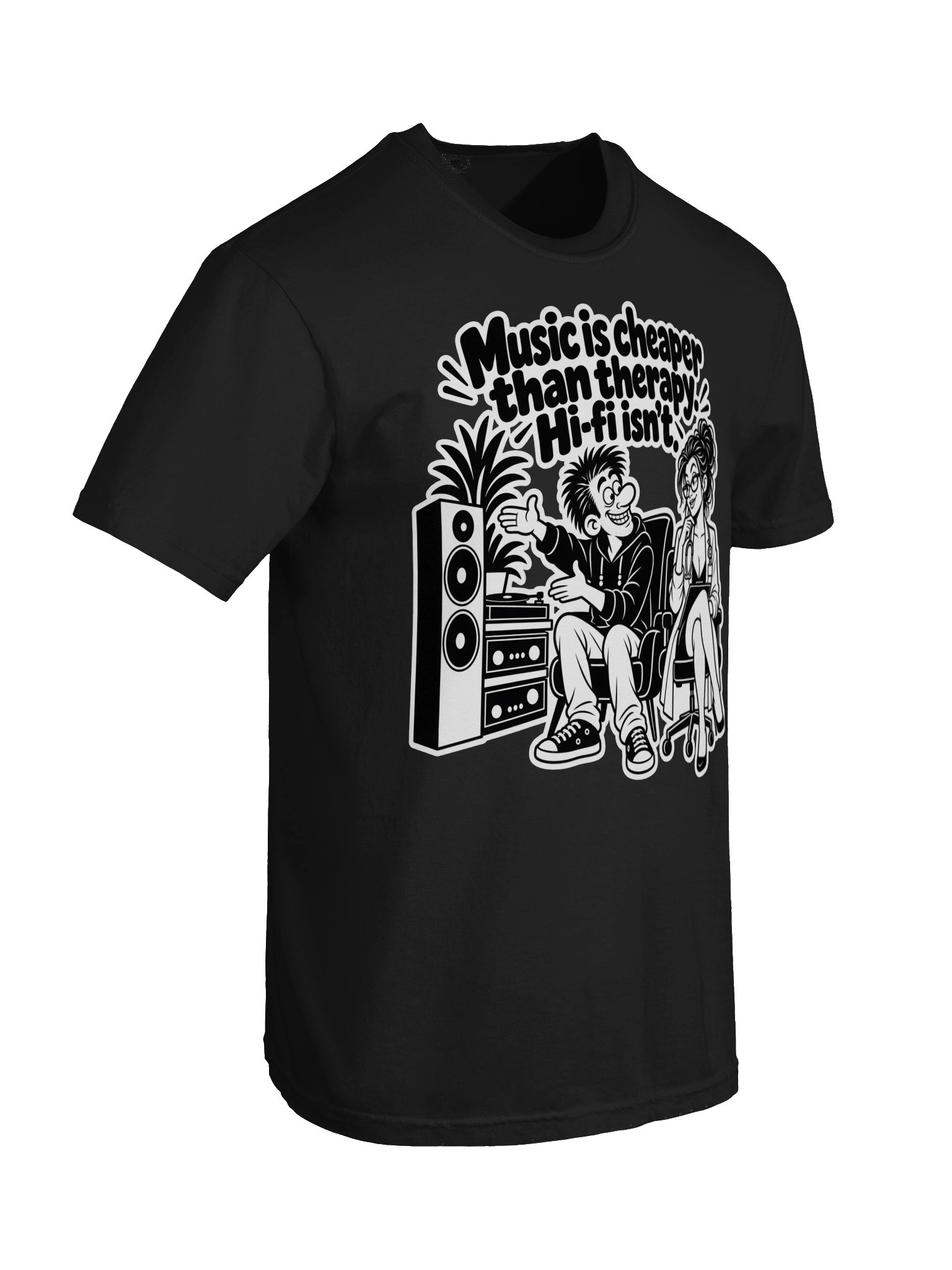 Music is Cheaper than Therapy, Hifi Isn't - Dyed Heavy T-Shirt product image (10)