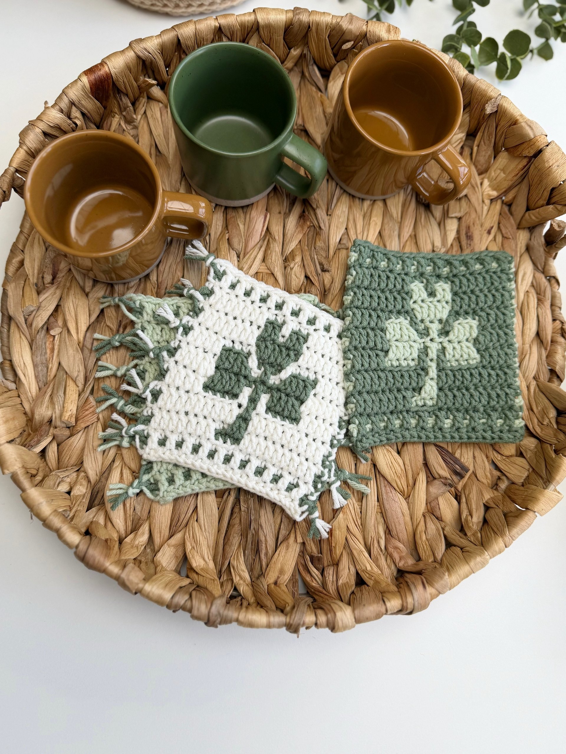 Shamrock Crochet Coaster Pattern product image (8)