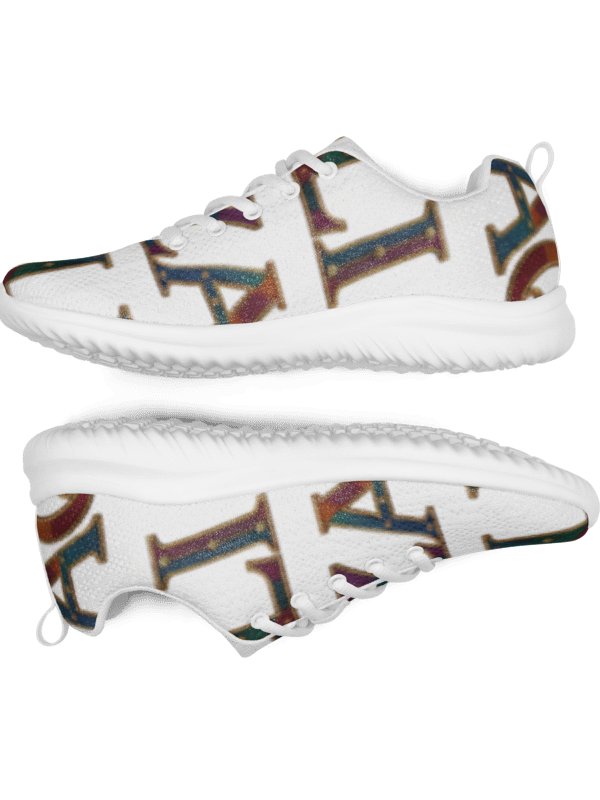 XZAQLI "Jeweled Script" Premium Men's Sneakers (White) product image (4)