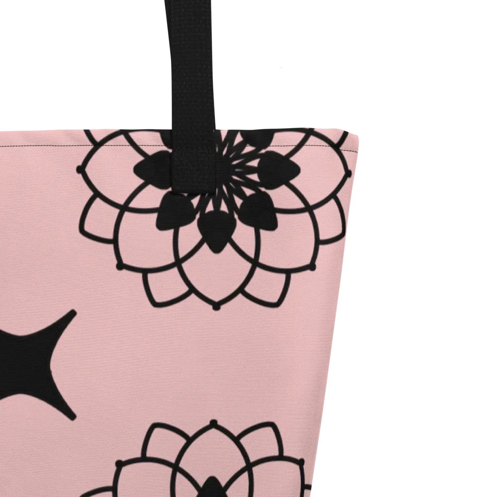 Gorgeous Blush and Black Pattern All Over Print Tote product image (3)