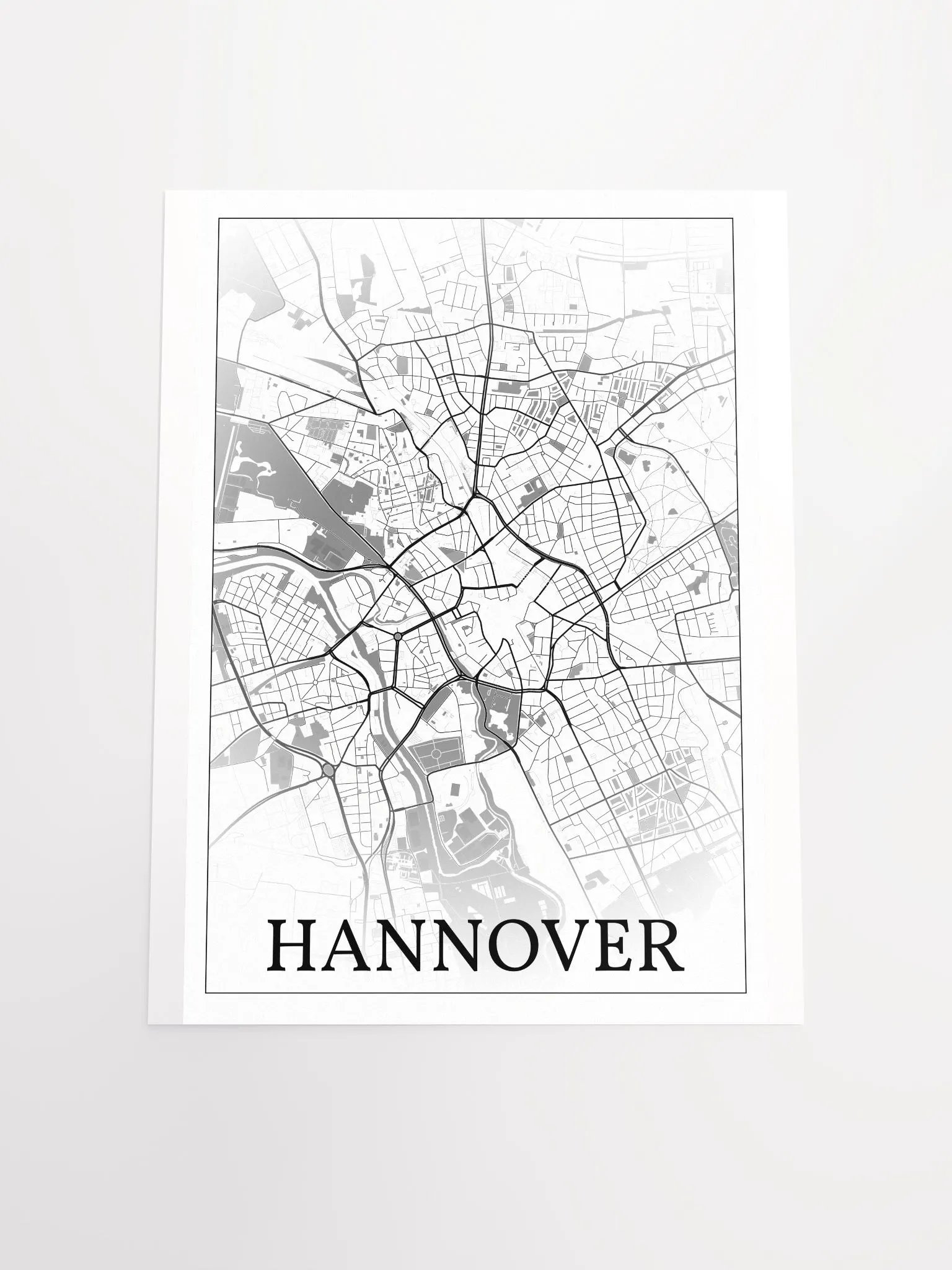 Hannover, Germany, city map print product image (16)
