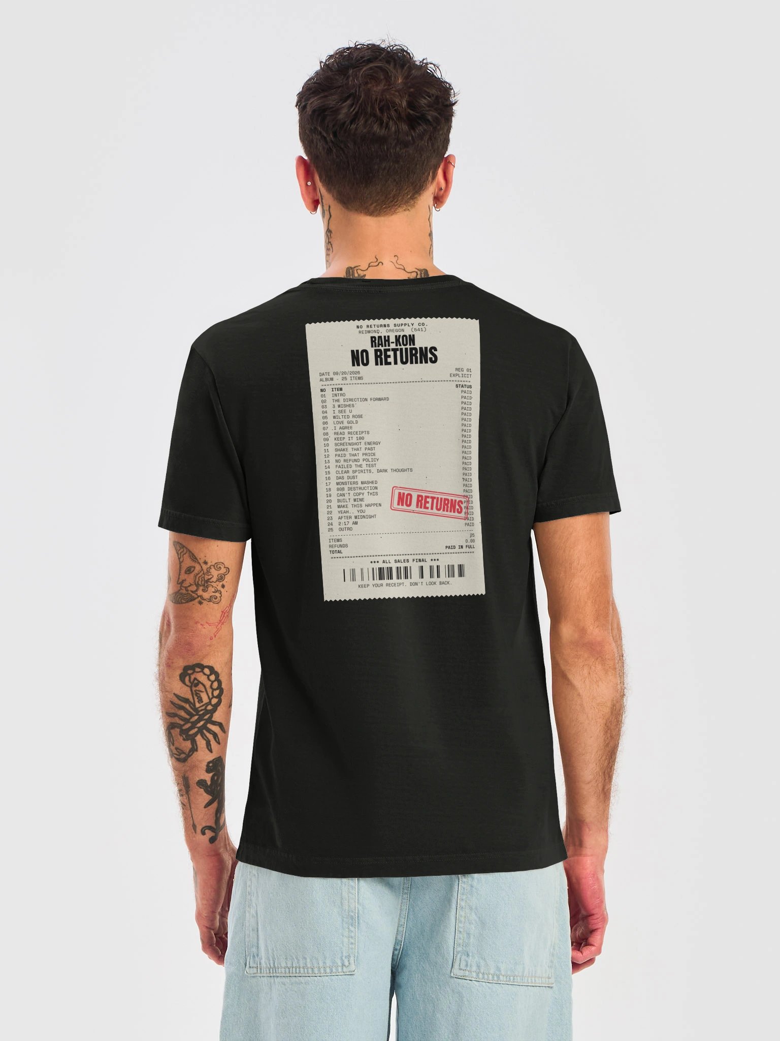 NO RETURNS Receipt Tee product image (6)