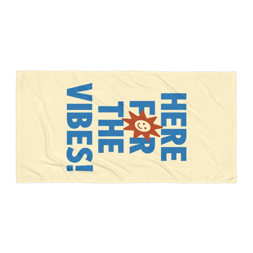 Here For The Vibes Beach Towel product image (1)