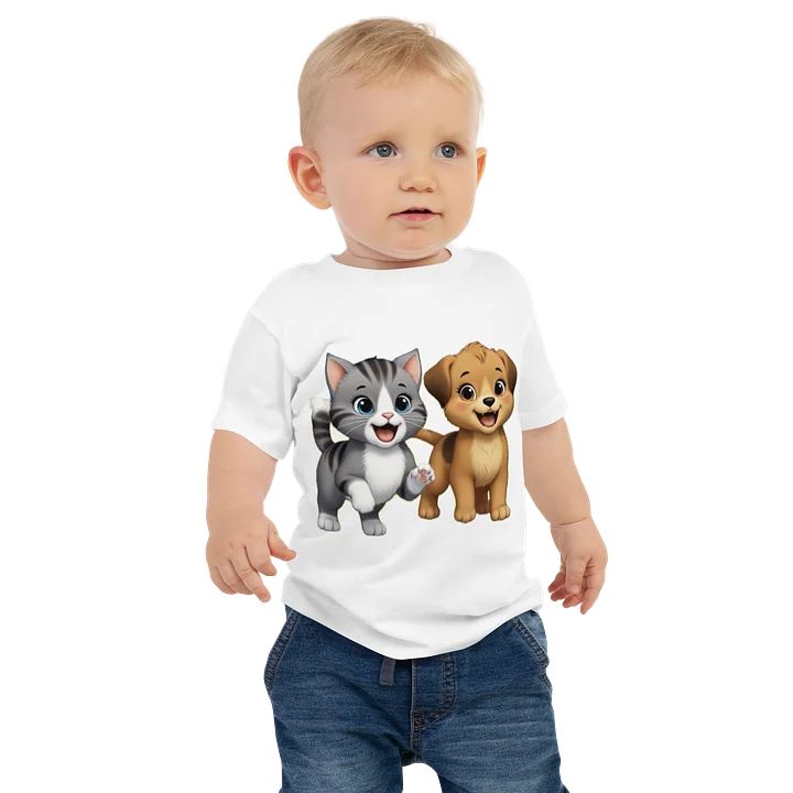 Cute Kitten and Puppy Baby Tee product image (1)