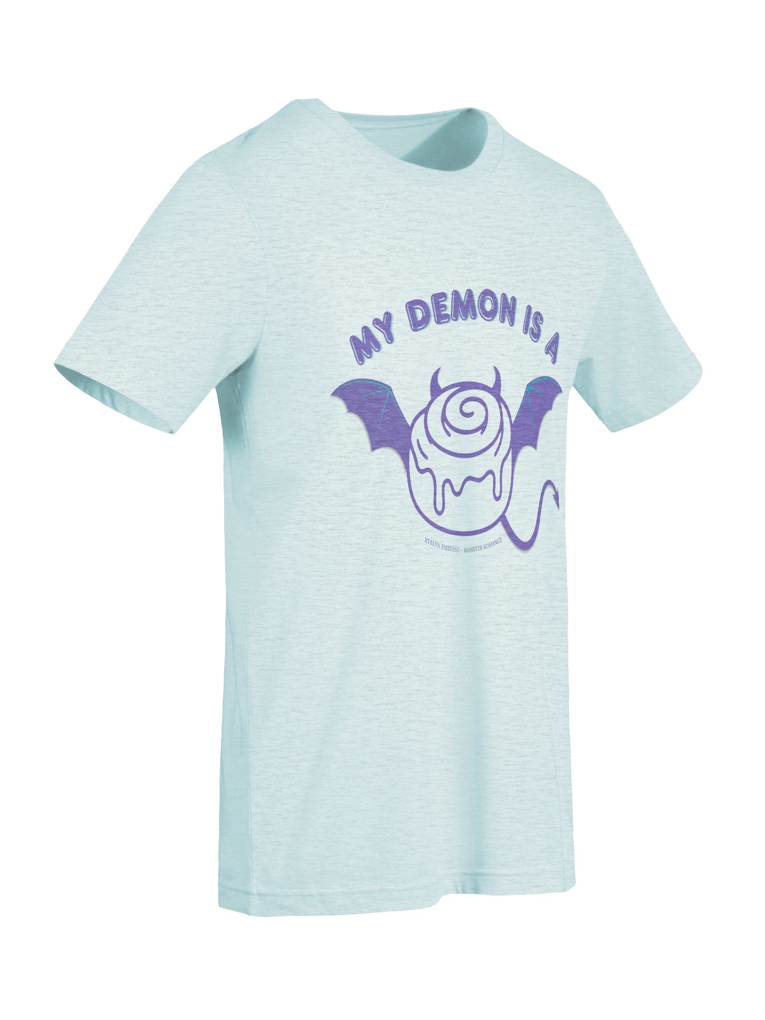 "My Demon is a Cinnamon Roll" Bella+Canvas T-Shirt - lilac text on light colors product image (61)