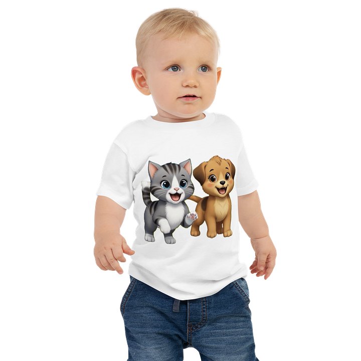 Cute Kitten and Puppy Baby Tee product image (1)