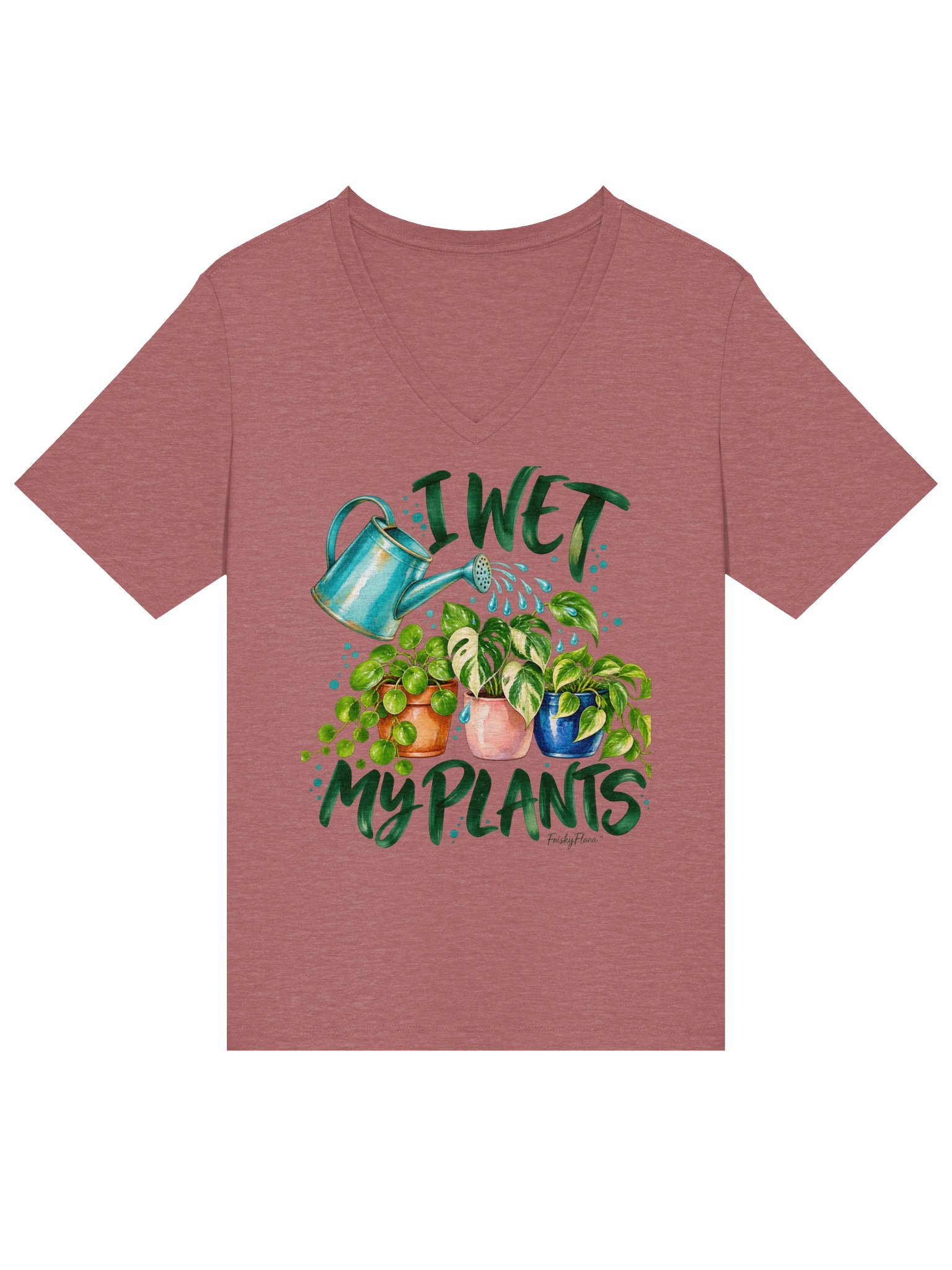 Water My Plants Botanical V-Neck Tee product image (2)