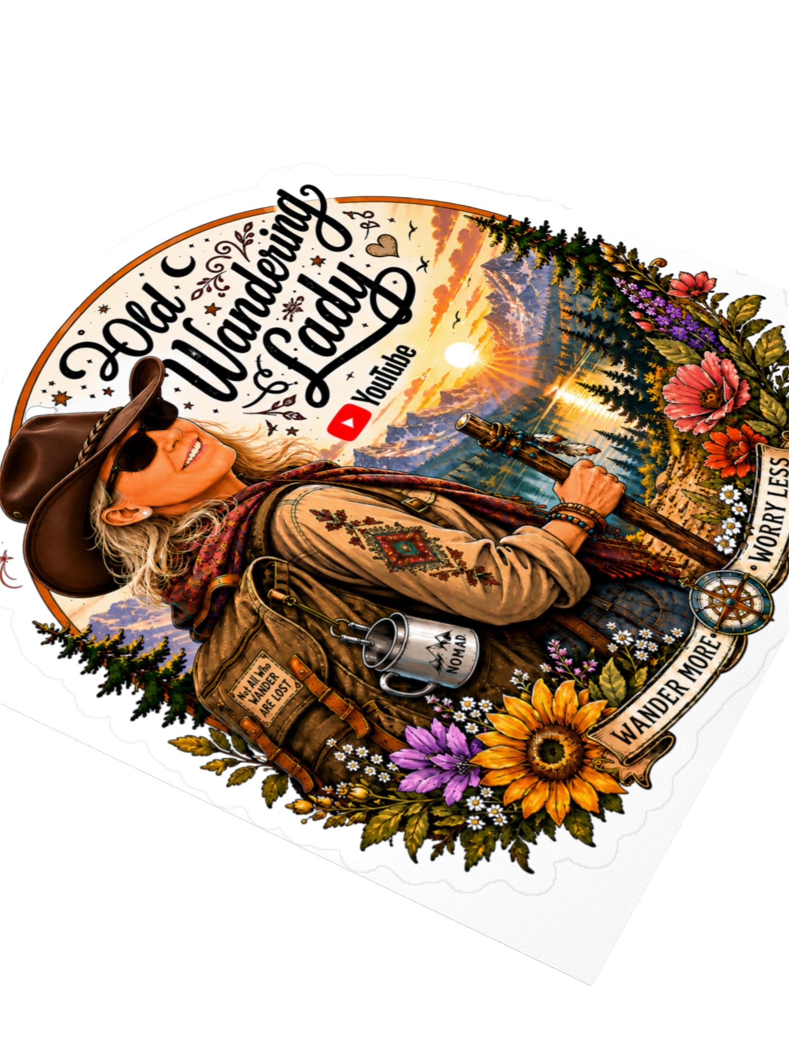 Wander More, Worry Less Decal 4" Decal product image (3)
