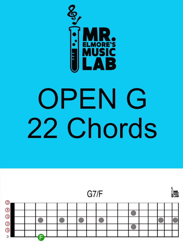 OPEN G - 22 Fun Chords for the Guitar product image (1)