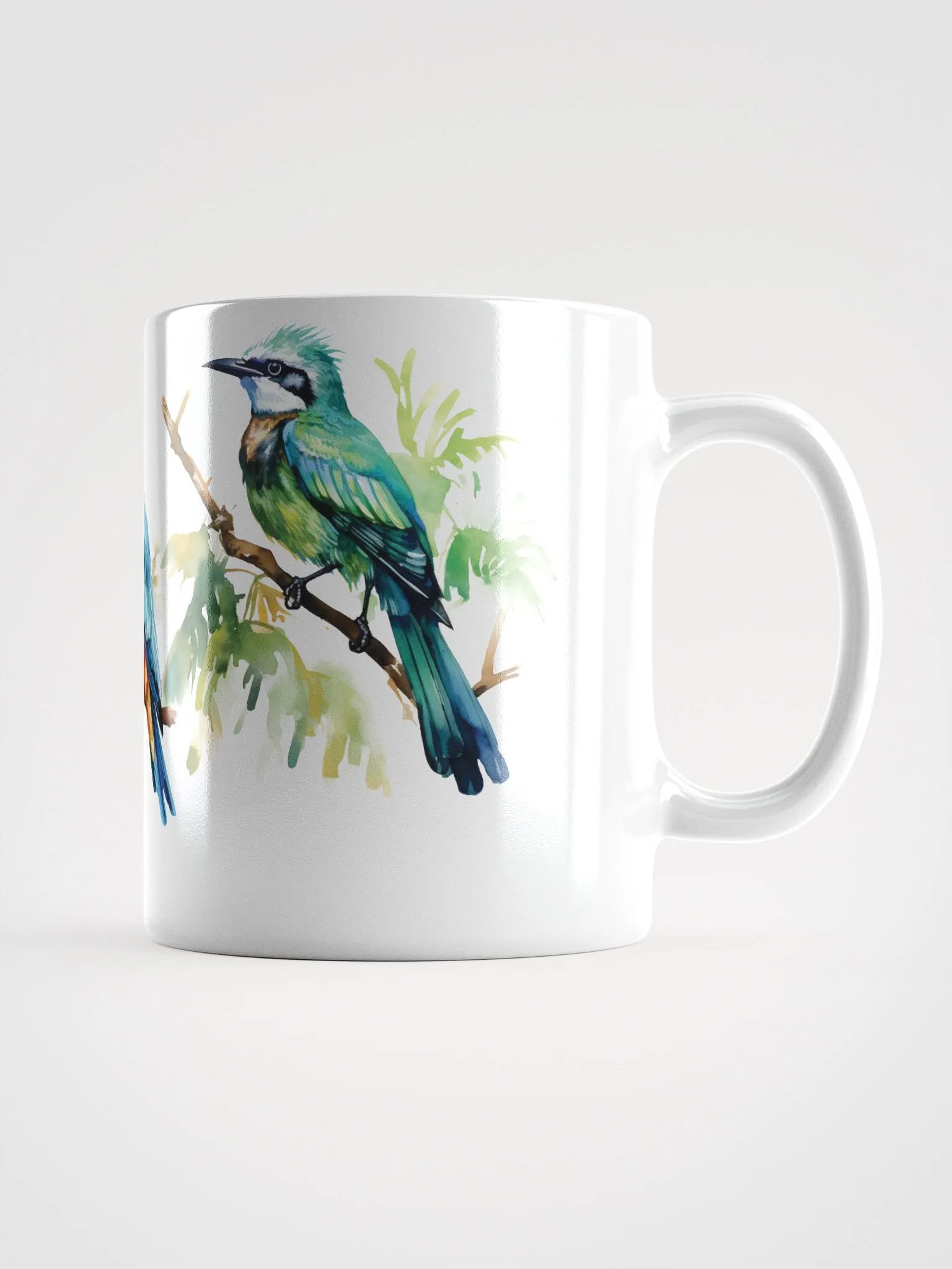 Vibrant Tropical Aviary White Glossy Mug product image (1)