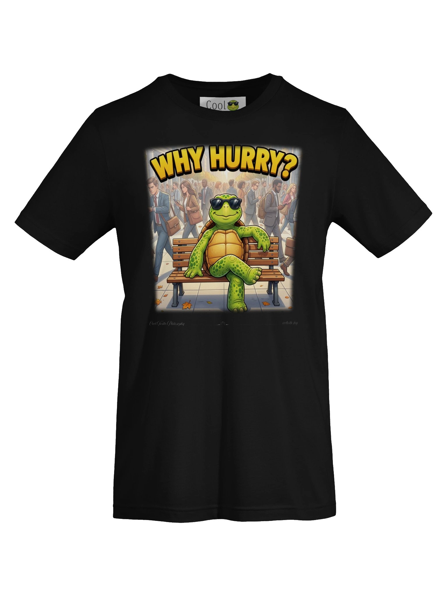 WHY HURRY? Cool Turtle Relaxed City Tee product image (3)