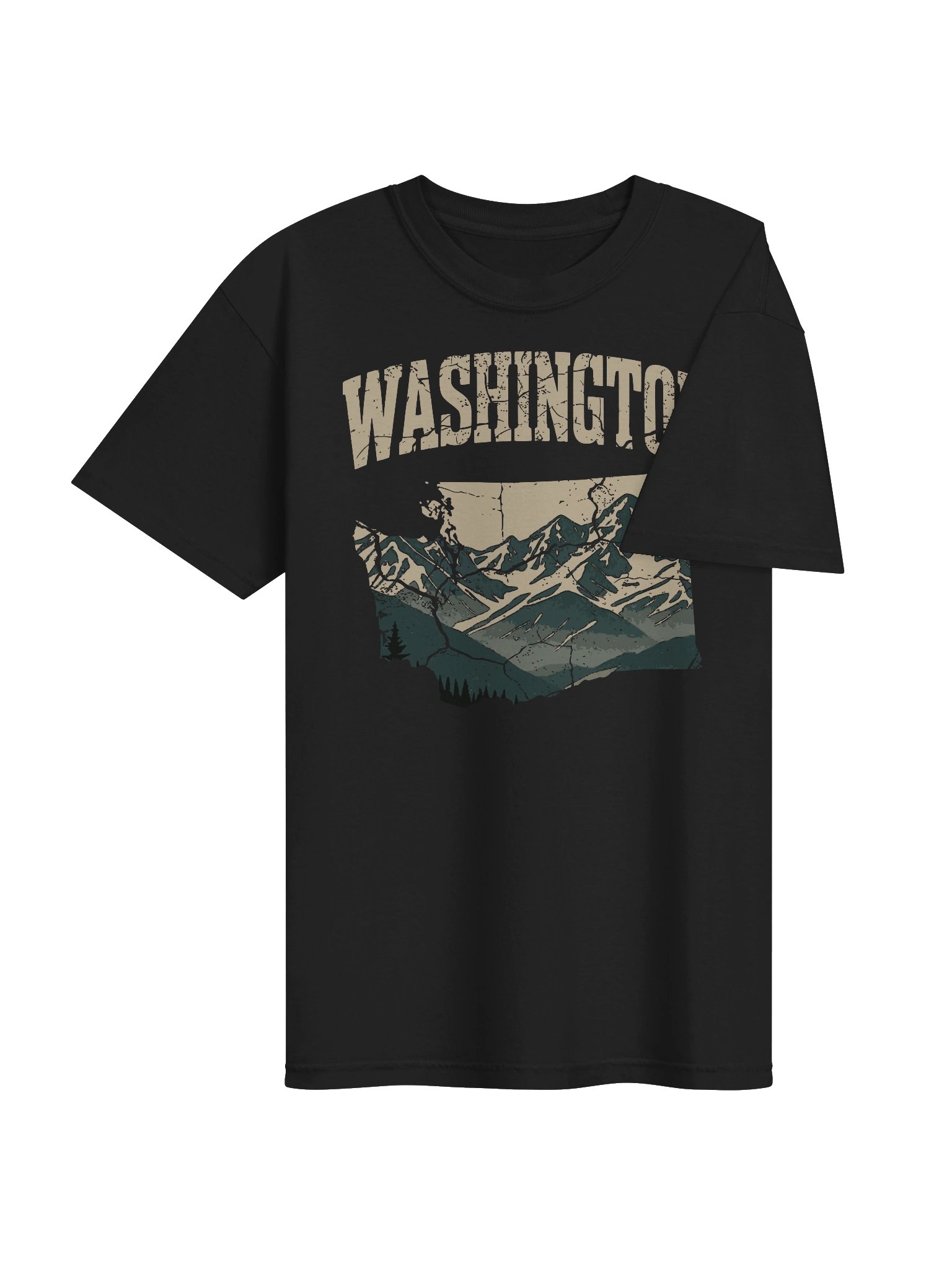 Washington Mountain T-Shirt | Vintage Pacific Northwest State Pride Tee product image (4)