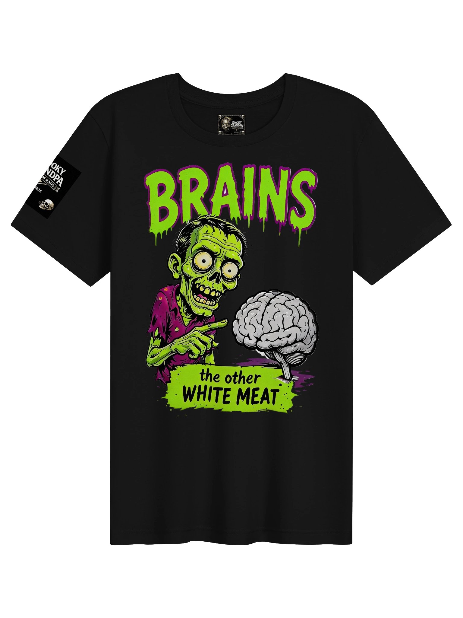 Brains: The Other White Meat - Cartoon Edition – Men's Tee product image (2)