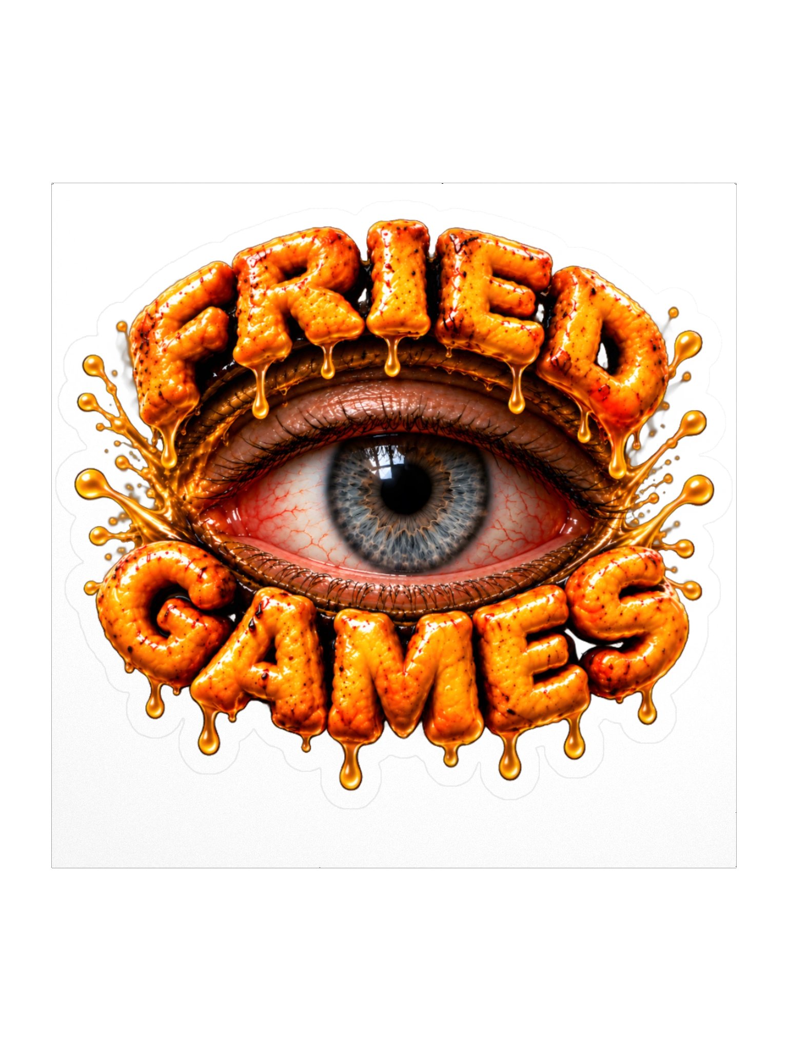 Fried Games - Grey eye Sticker product image (2)