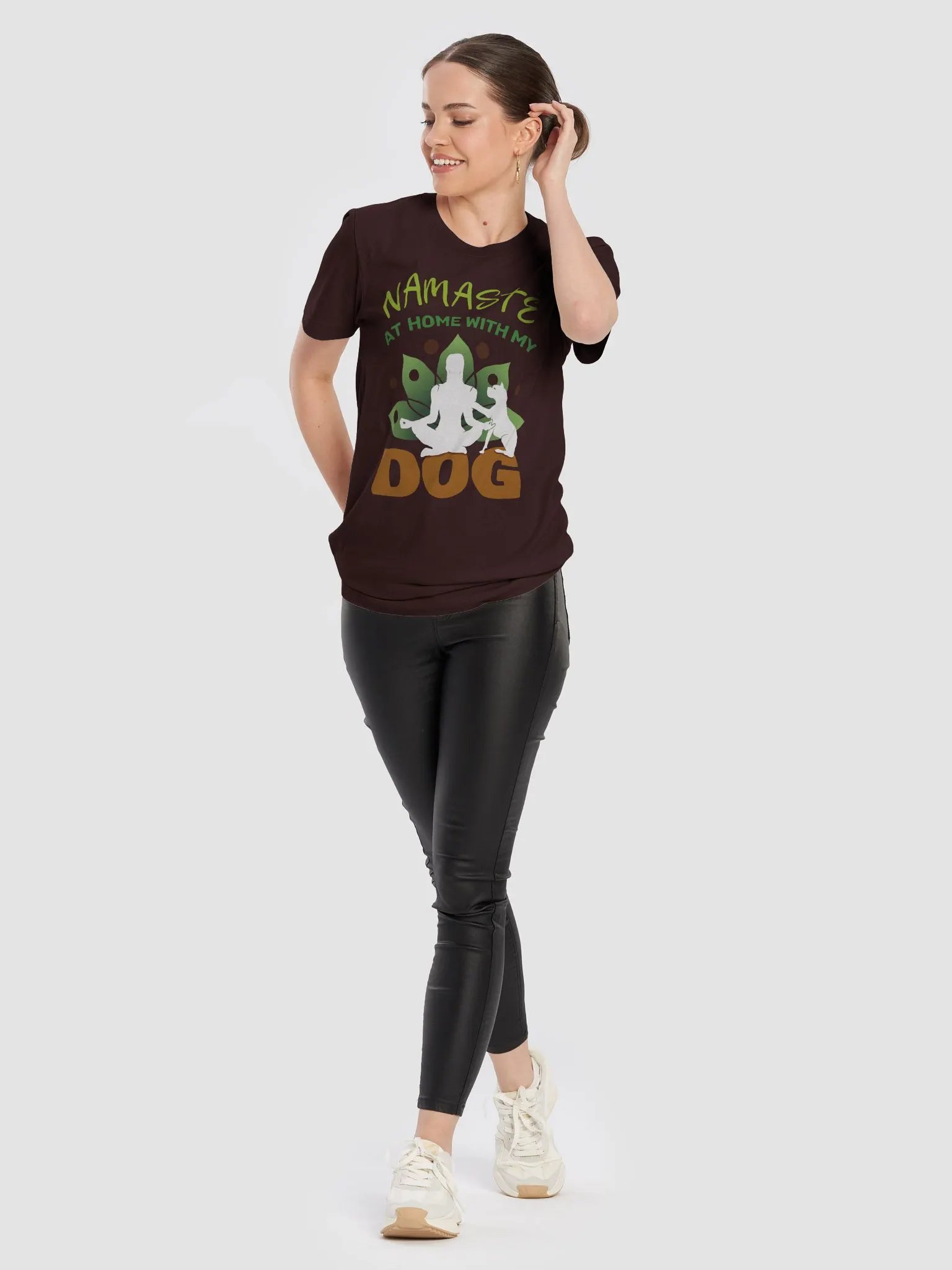 Namaste at Home with My Dog – Humorous T-Shirt for Yoga and Dog Fans product image (10)