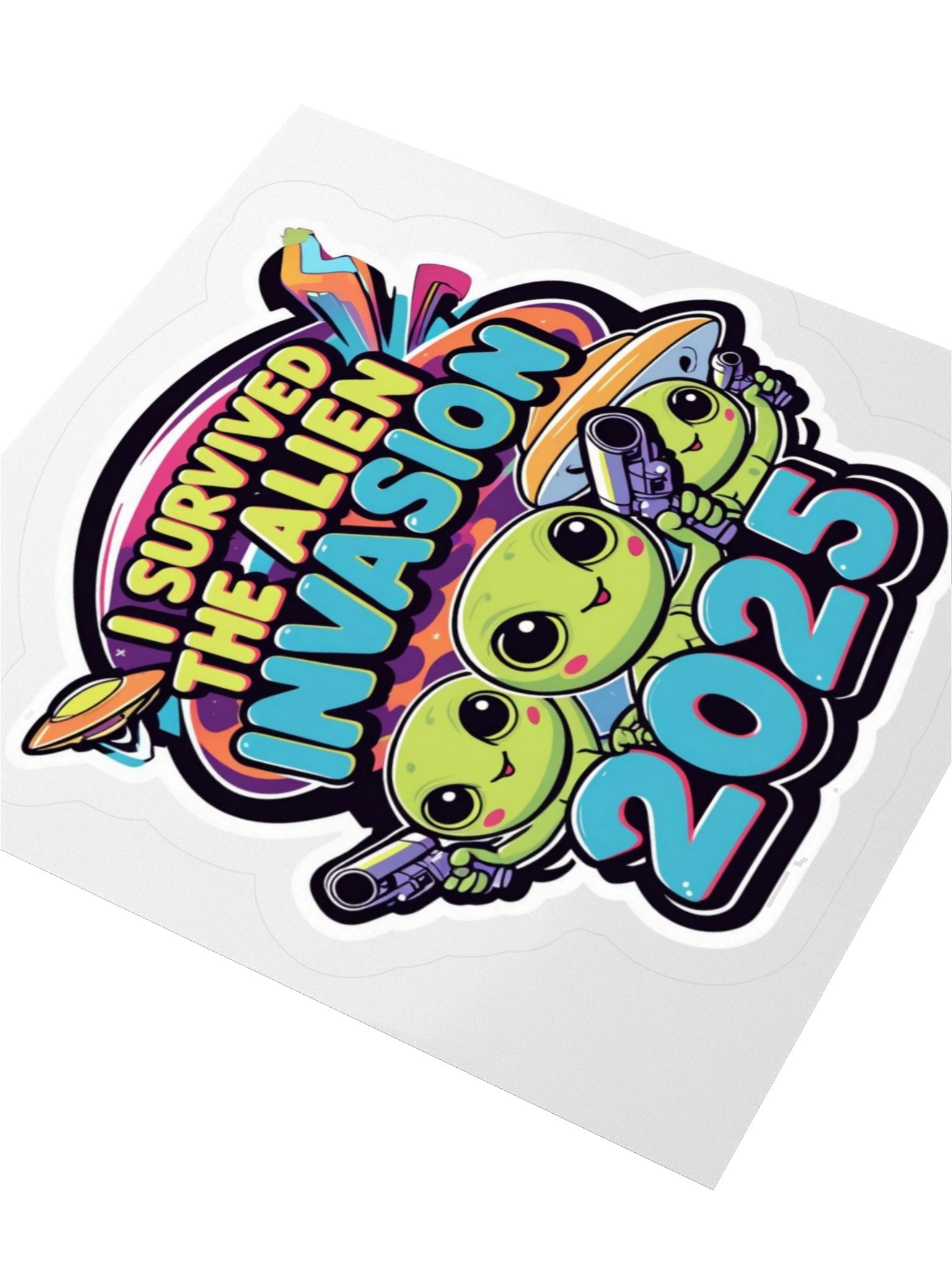 I Survived the Alien Invasion Sticker product image (7)