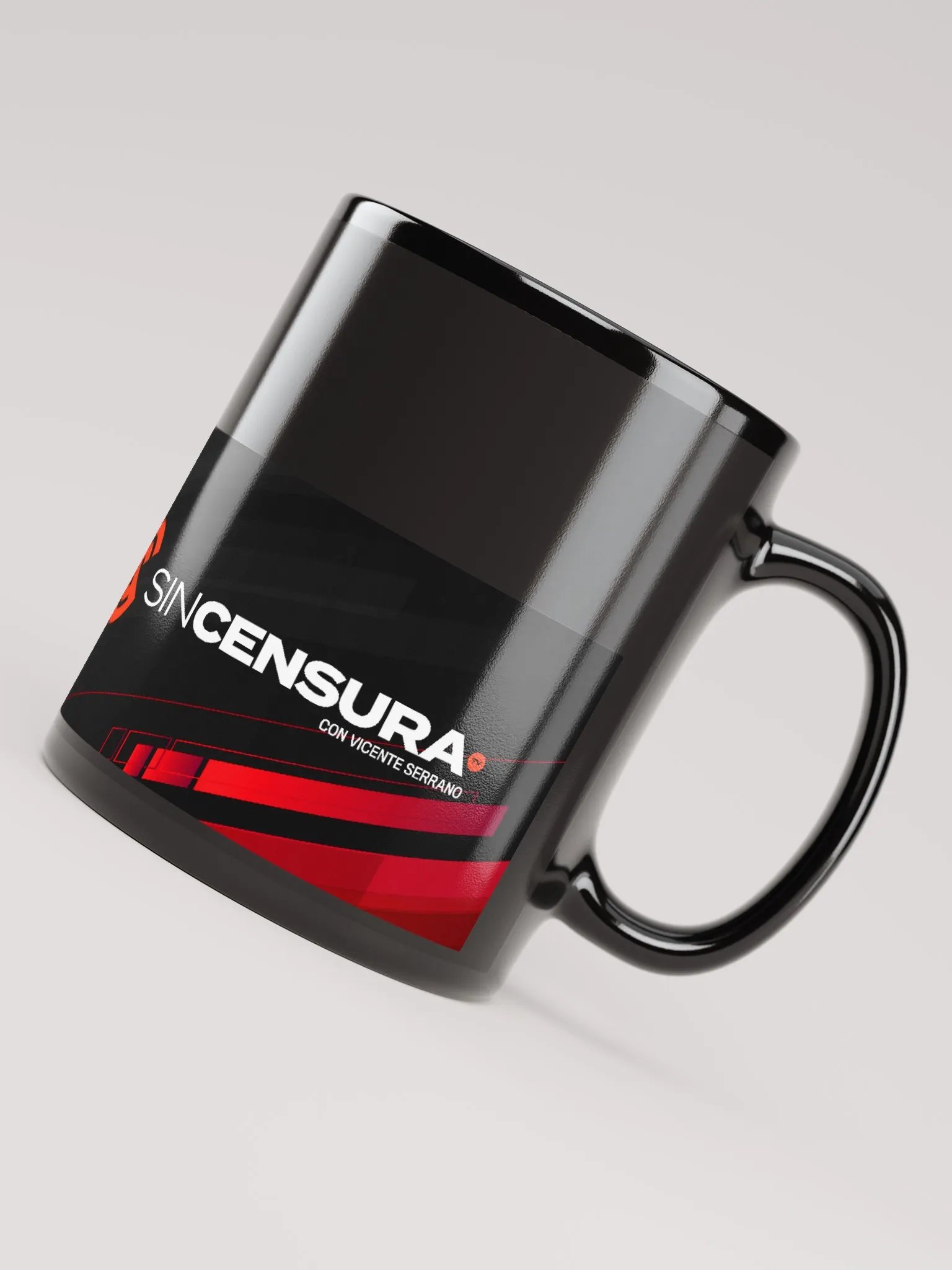 Taza glossy Sin Censura. Negro product image (4)