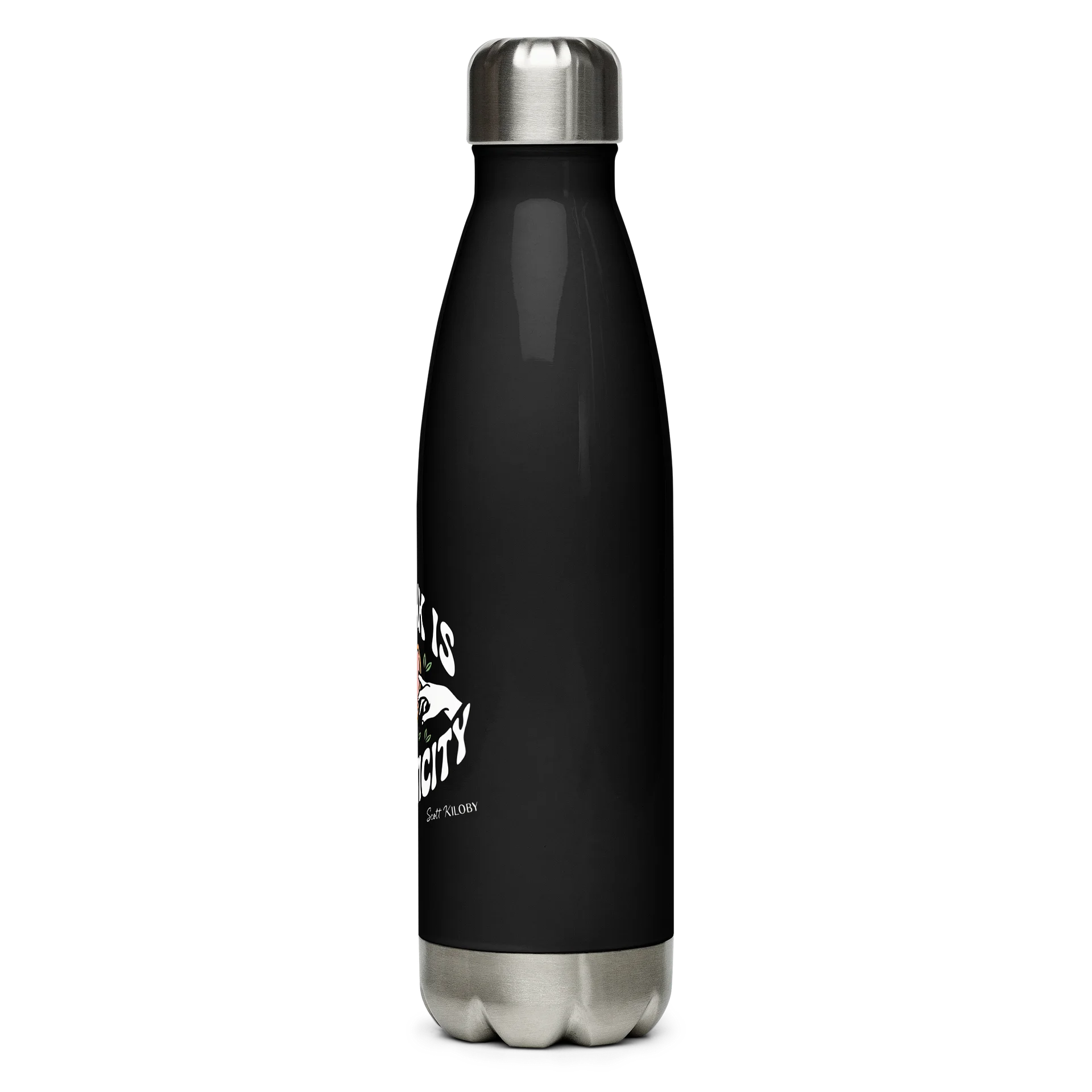 “My Kink Is Authenticity” Black Stainless Steel Water Bottle product image (3)