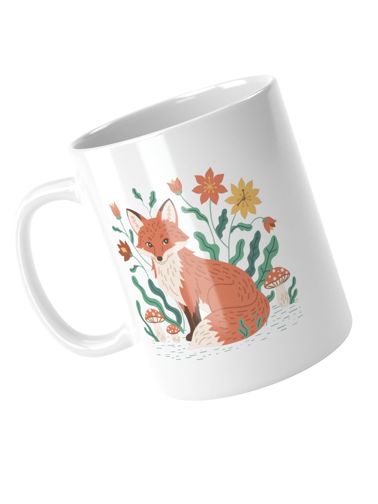 Woodland Fox Floral Coffee Mug product image (14)