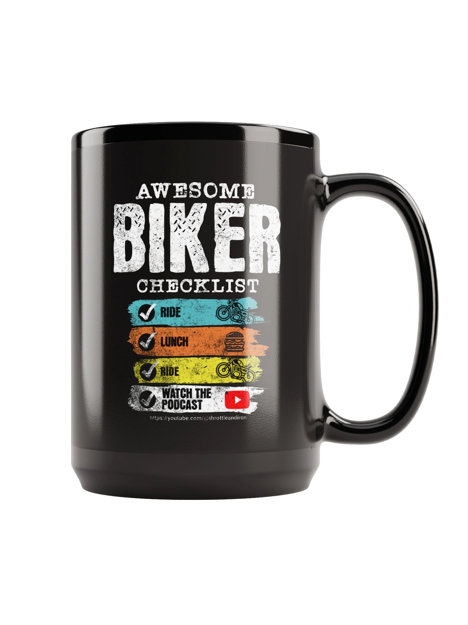 Awesome Biker Checklist — 15oz Coffee Mug product image (1)