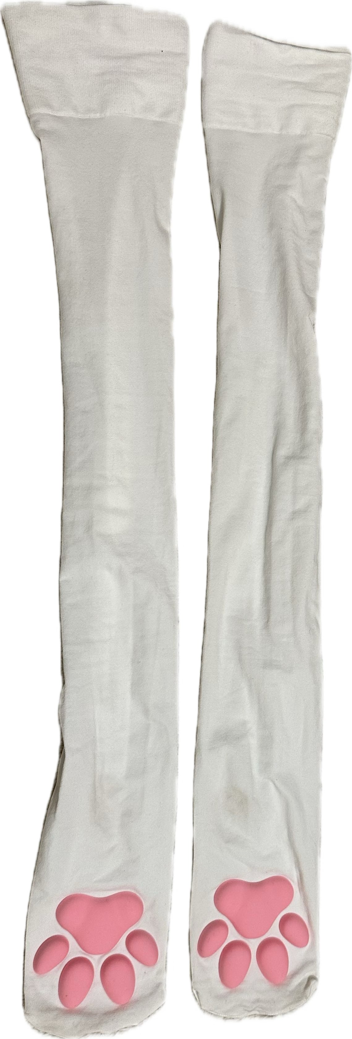Cat paw thigh high socks product image (1)