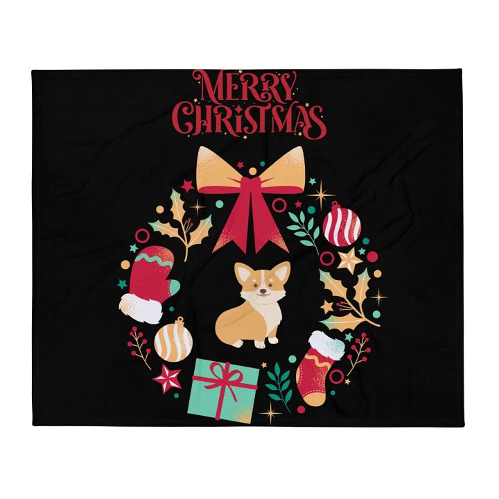 Merry Christmas Corgi Throw Blanket product image (1)