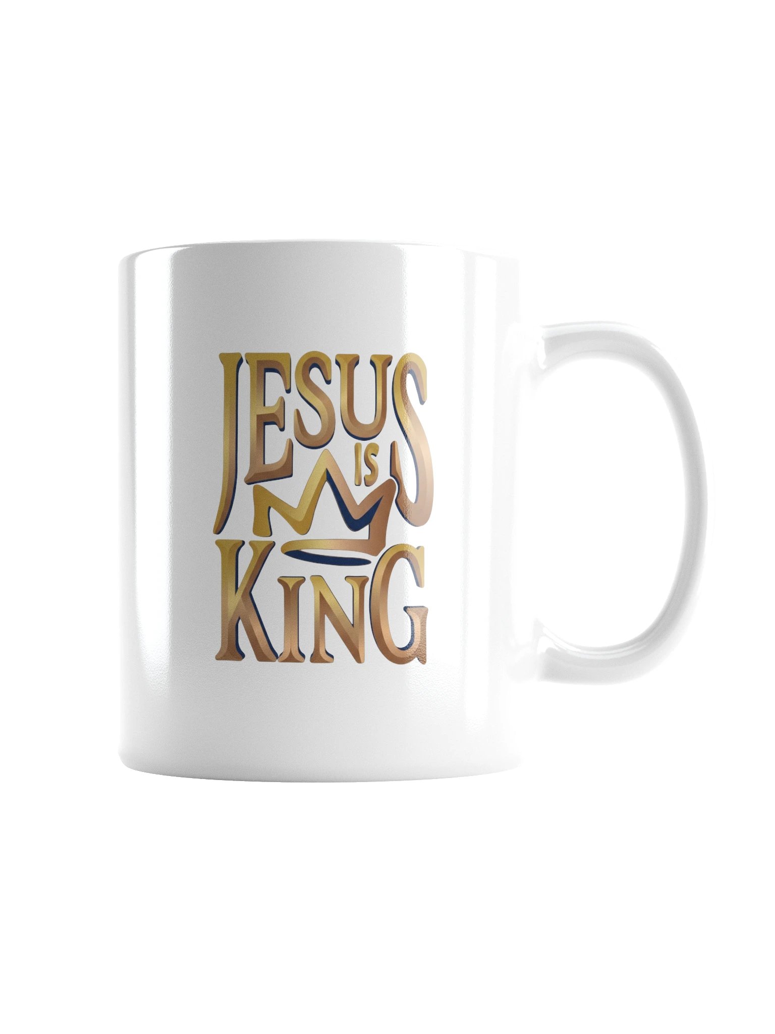 Jesus Is King Gold Crown Modern Fashion Graphic Tee product image (3)