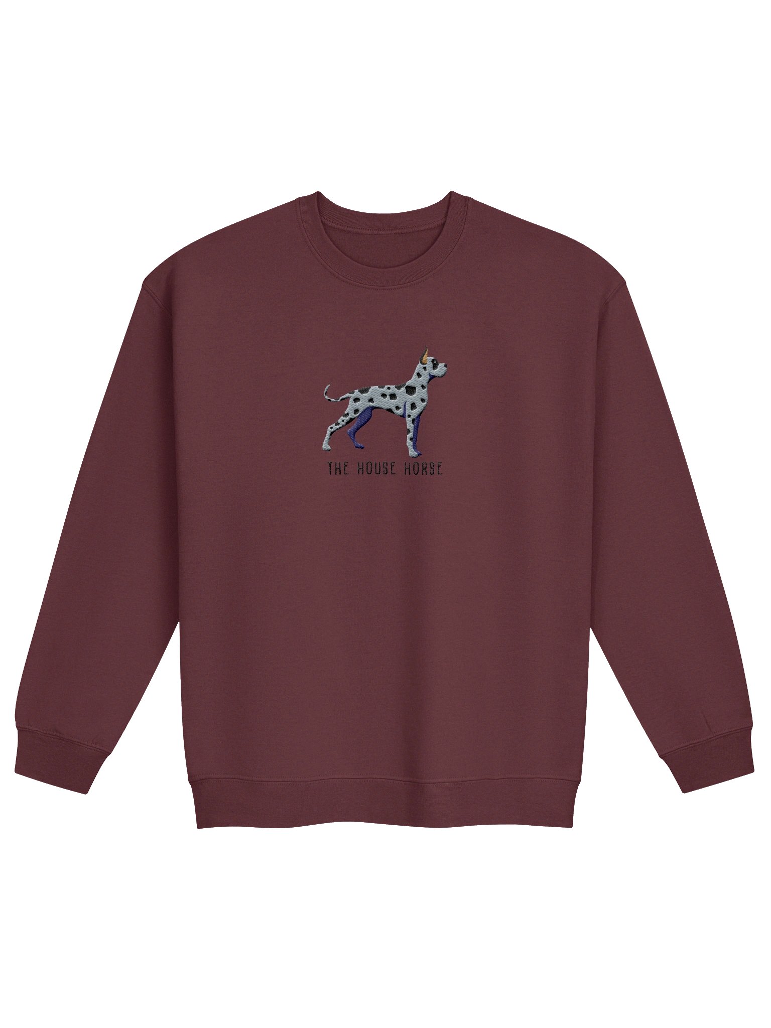 The House Horse Sweatshirt (Embroidered) of a Great Dane(Blue Merle, Cropped Ears) product image (4)