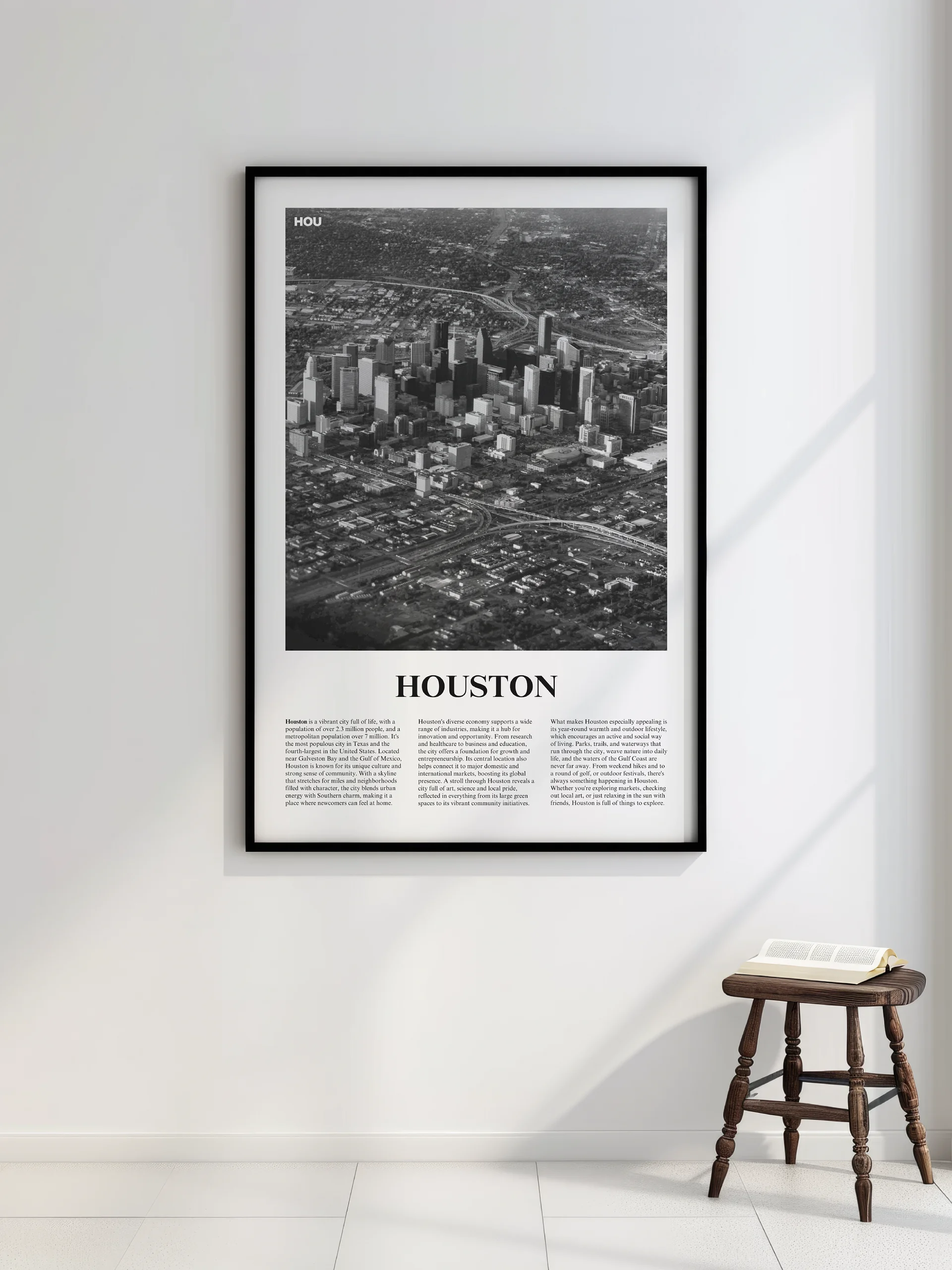 Houston 01 Newspaper Poster | Framed product image (6)