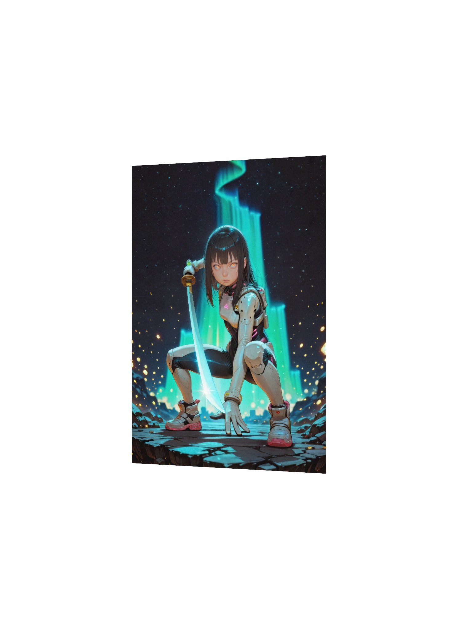 Cyber Samurai Girl Wall Art Poster product image (3)