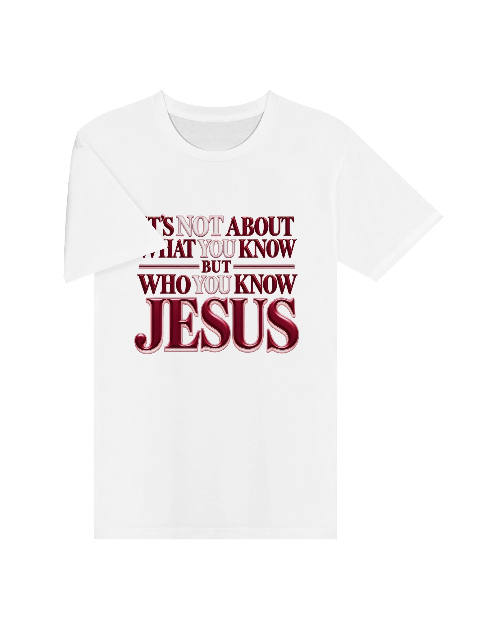 Who You Know: JESUS Burgundy & Blush Premium T-Shirt product image (3)